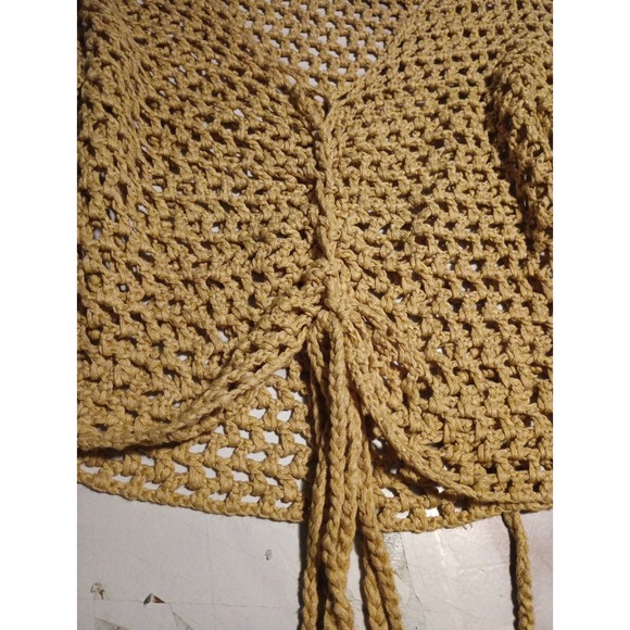 Y2K Aesthetic Fashion Nova Size L Crochet Sweater Top Boho Hippie Western Style - Picture 4 of 8